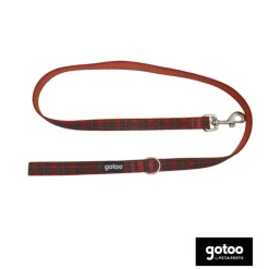 Gotoo Correa estampada tartán rojo para perros Discount