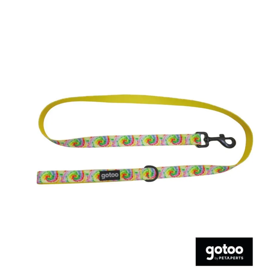 Gotoo Correa estampado tie die amarillo para perro Outlet