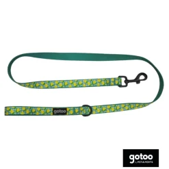 Gotoo Correa estampado vichy amarillo para perro New