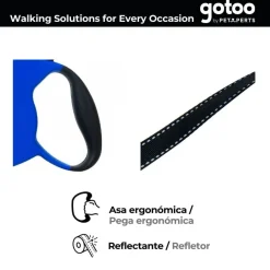 Gotoo Correa extensible azul para perros Sale