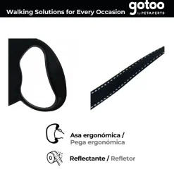 Gotoo Correa extensible negra para perros Outlet