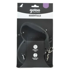 Gotoo Correa extensible negra para perros Outlet
