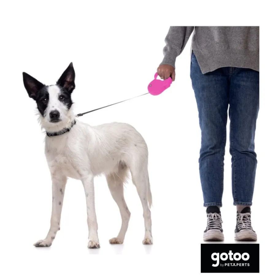 Gotoo Correa extensible rosa para perros Clearance