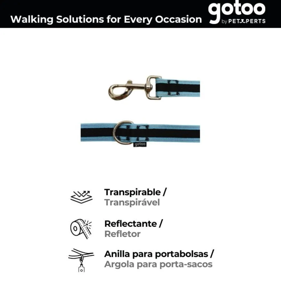 Gotoo Correa reflectante de malla turquesa para perro Outlet