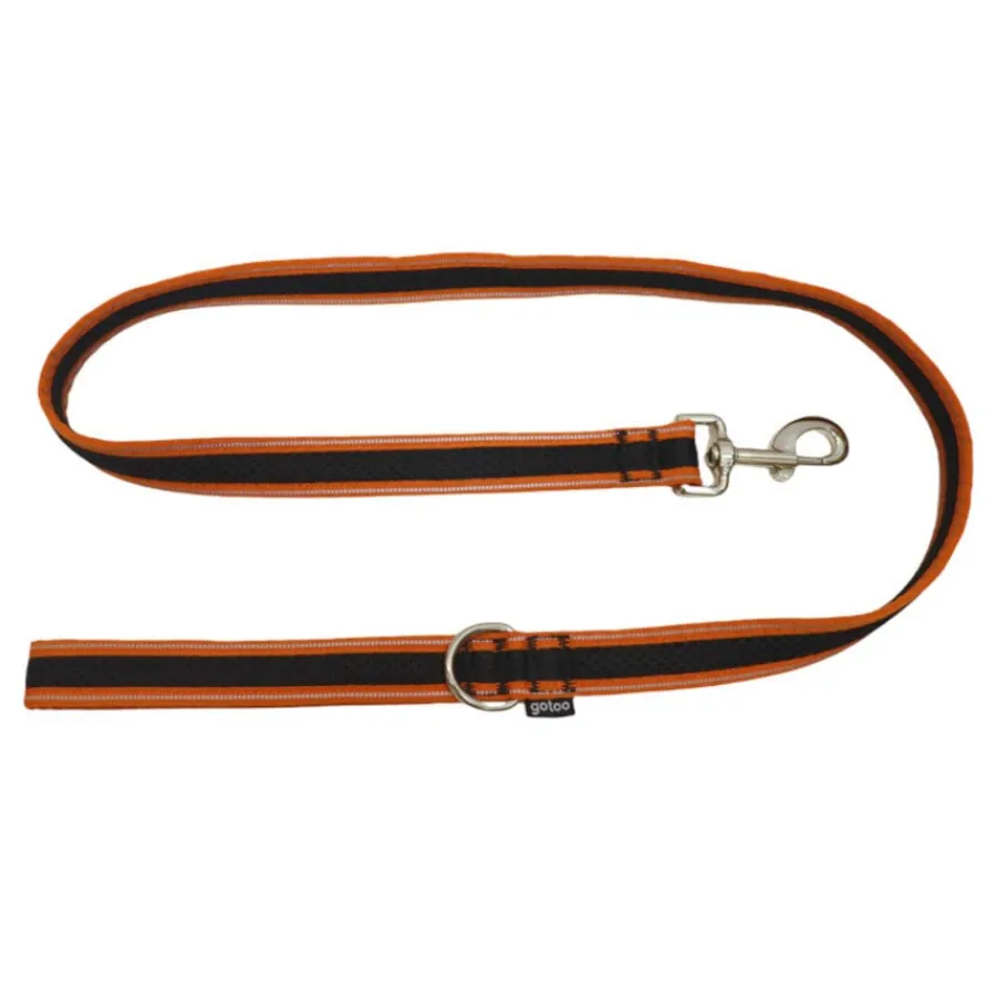Gotoo Correa reflectante de malla naranja/negro para perro Online