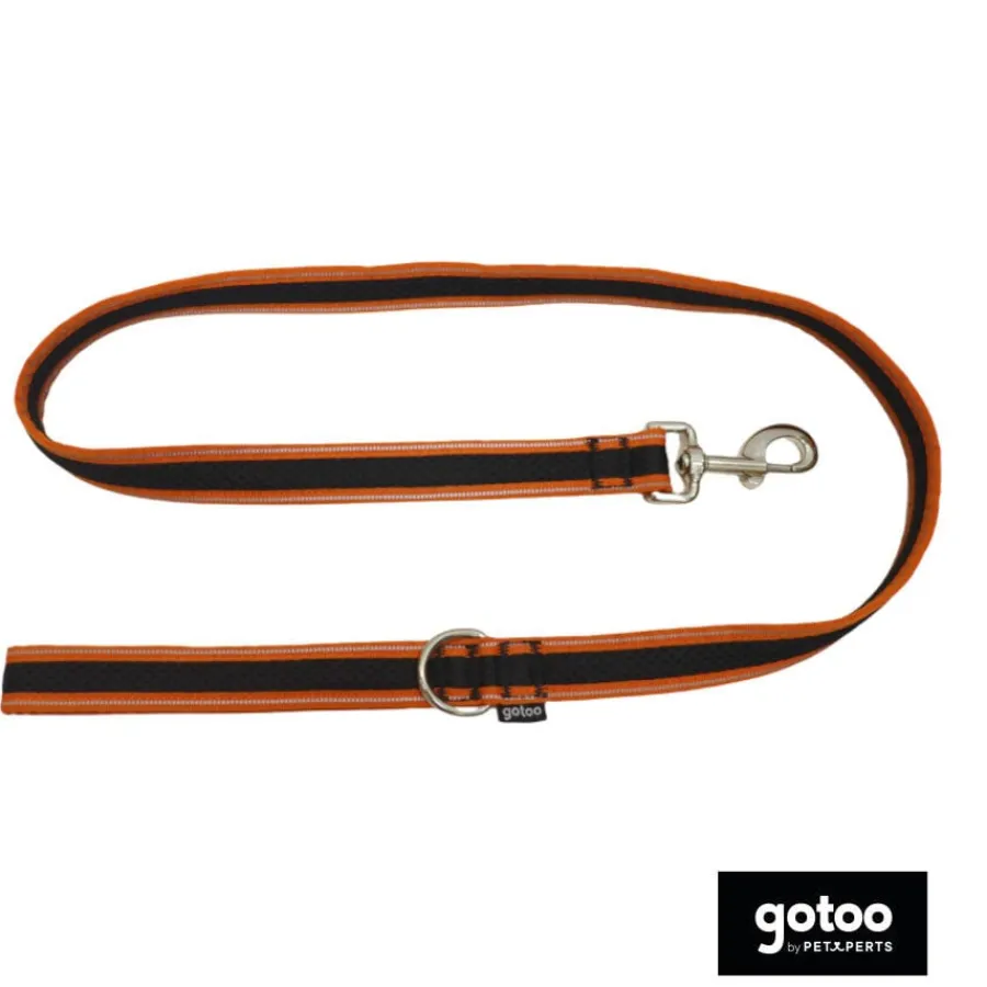 Gotoo Correa reflectante de malla naranja/negro para perro Online