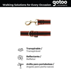 Gotoo Correa reflectante de malla naranja/negro para perro Online