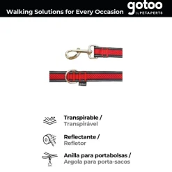 Gotoo Correa reflectante de malla roja para perro Sale