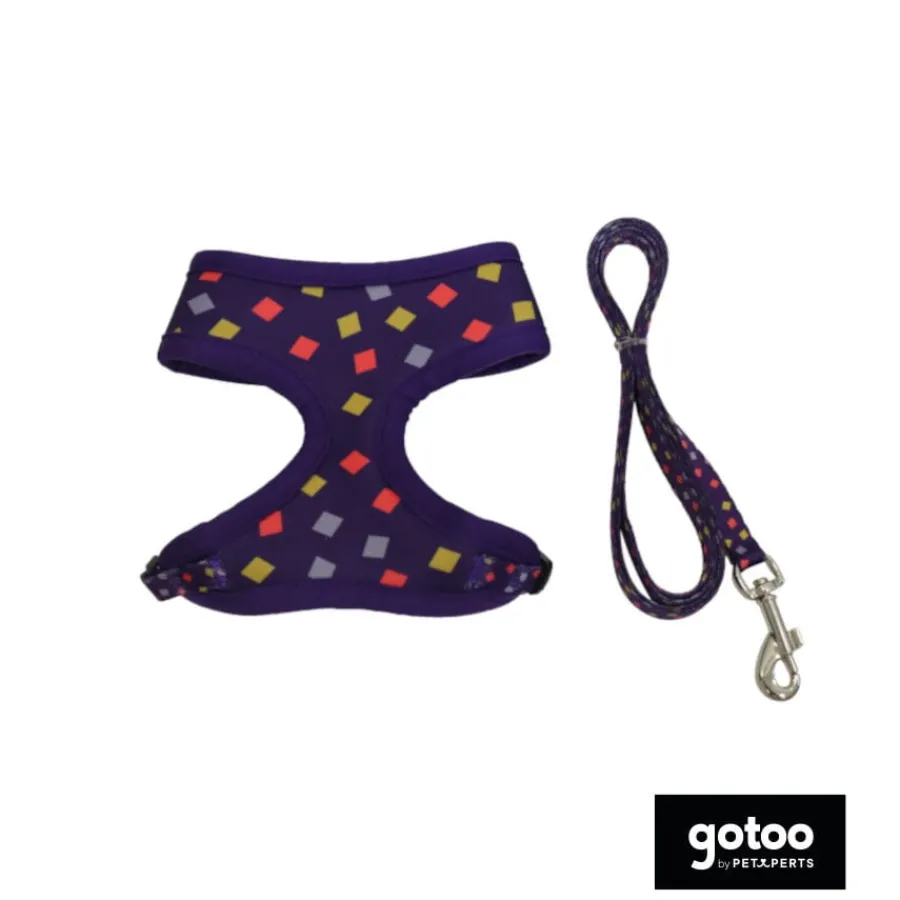 Gotoo Correa y arnés estampado geometrico para gatos