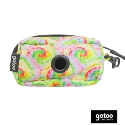 Gotoo Porta bolsas de tela tie dye amarillo para perros Hot