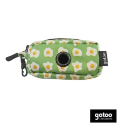 Gotoo Porta bolsas de tela estampado verde para perros Best