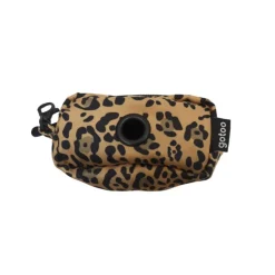 Gotoo Porta bolsas estampado leopardo marrón para perros New