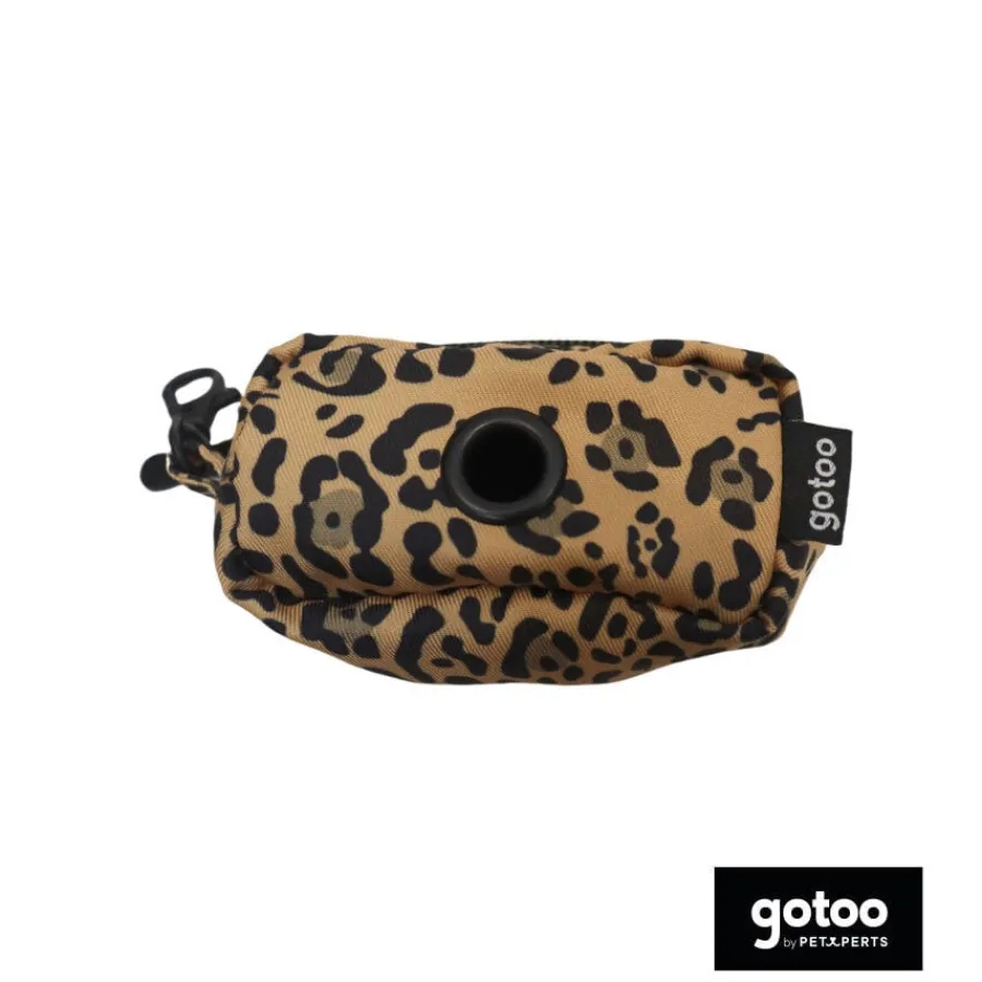 Gotoo Porta bolsas estampado leopardo marrón para perros New