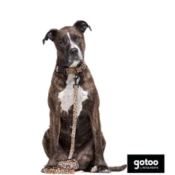 Gotoo Porta bolsas estampado leopardo marrón para perros New