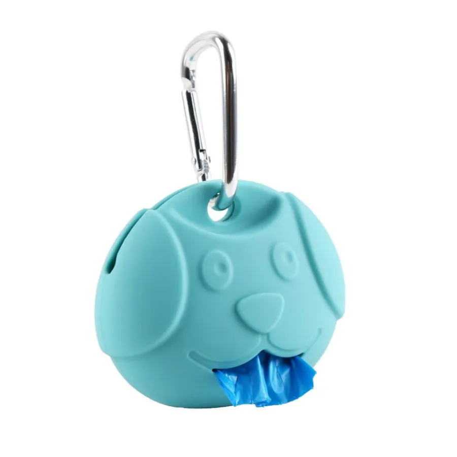 Gotoo Porta bolsas silicona azul para perros New
