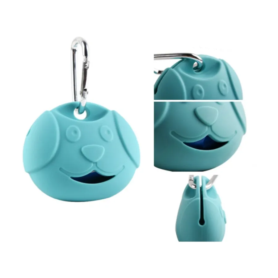 Gotoo Porta bolsas silicona azul para perros New