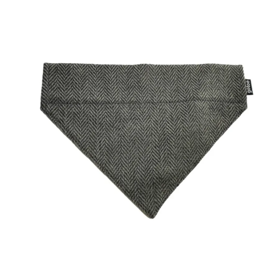 Gotoo Set Bandana y Pajarita espiga gris para perros