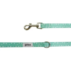 Gotoo Set Correa y Collar estampado con estrellas verde para perros Hot