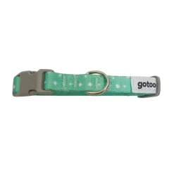 Gotoo Set Correa y Collar estampado con estrellas verde para perros Hot