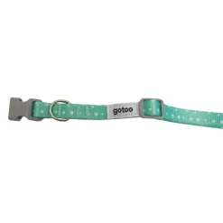 Gotoo Set Correa y Collar estampado con estrellas verde para perros Hot