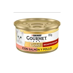 Gourmet Gold Bocaditos Salmón y Pollo para gatos Online