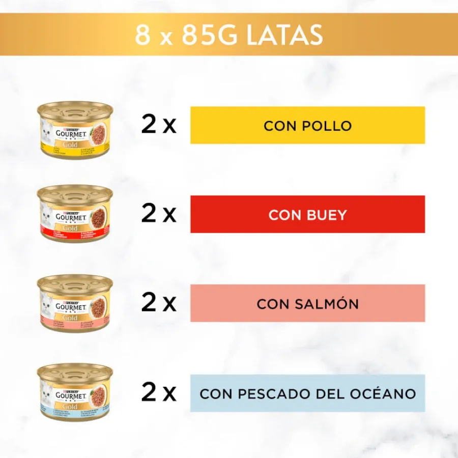Gourmet Gold Delicias Suculentas Mixtas lata para gatos Discount