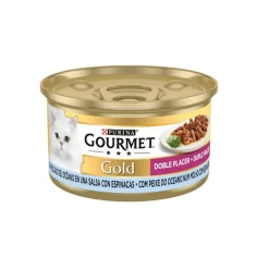 Gourmet Gold Pescado del Océano y Espinacas en salsa sobre para gatos Discount