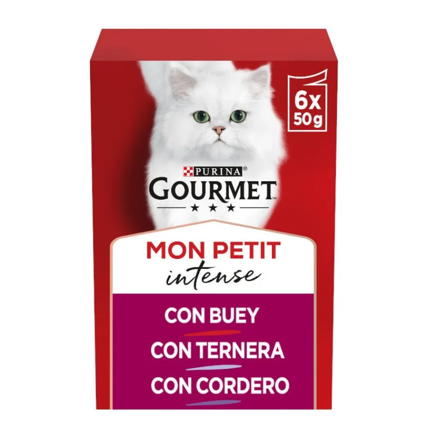 Gourmet Mon Petit Selección Carnes en salsa sobre para gatos New