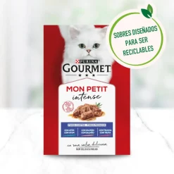Gourmet Mon Petit Selección Carnes en salsa sobre para gatos New