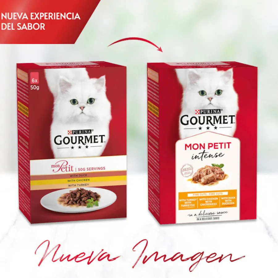 Gourmet Mon Petit Selección Carnes en salsa sobre para gatos New