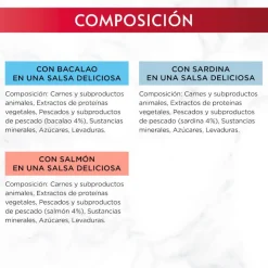 Gourmet Mon Petit Selección Pescados en salsa sobre para gatos Hot