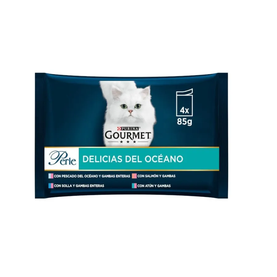 Gourmet Perle Delicias del Océano en salsa sobre para gatos Sale