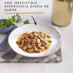 Gourmet Perle Filetes de Pollo y Buey en salsa sobre para gatos New