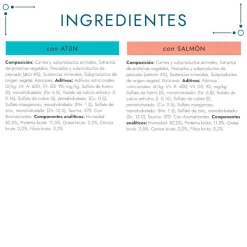 Gourmet Perle Filetes de Salmón y Atún en salsa sobre para gatos New