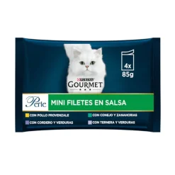 Gourmet Perle Filetes de Carne con Verduras en salsa sobre para gatos Online
