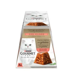 Gourmet Revelations Finos Cortes de Salmón en gelatina para gatos Hot