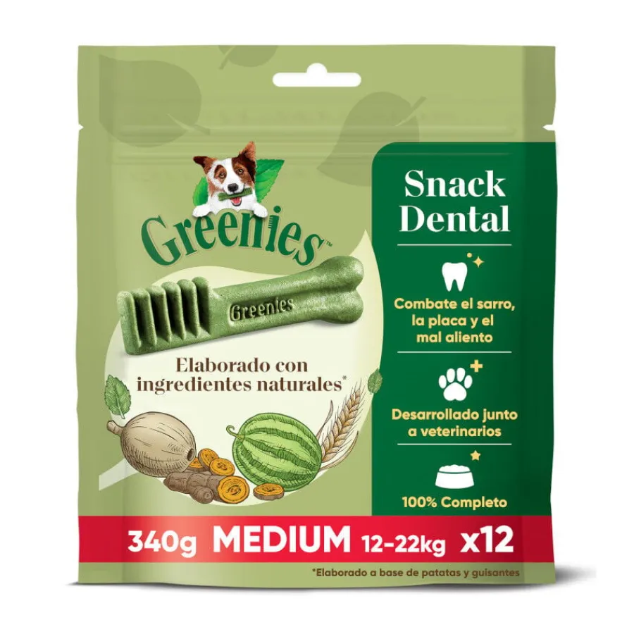 Greenies Medium Snacks Dentales Naturales para perros medianos Hot