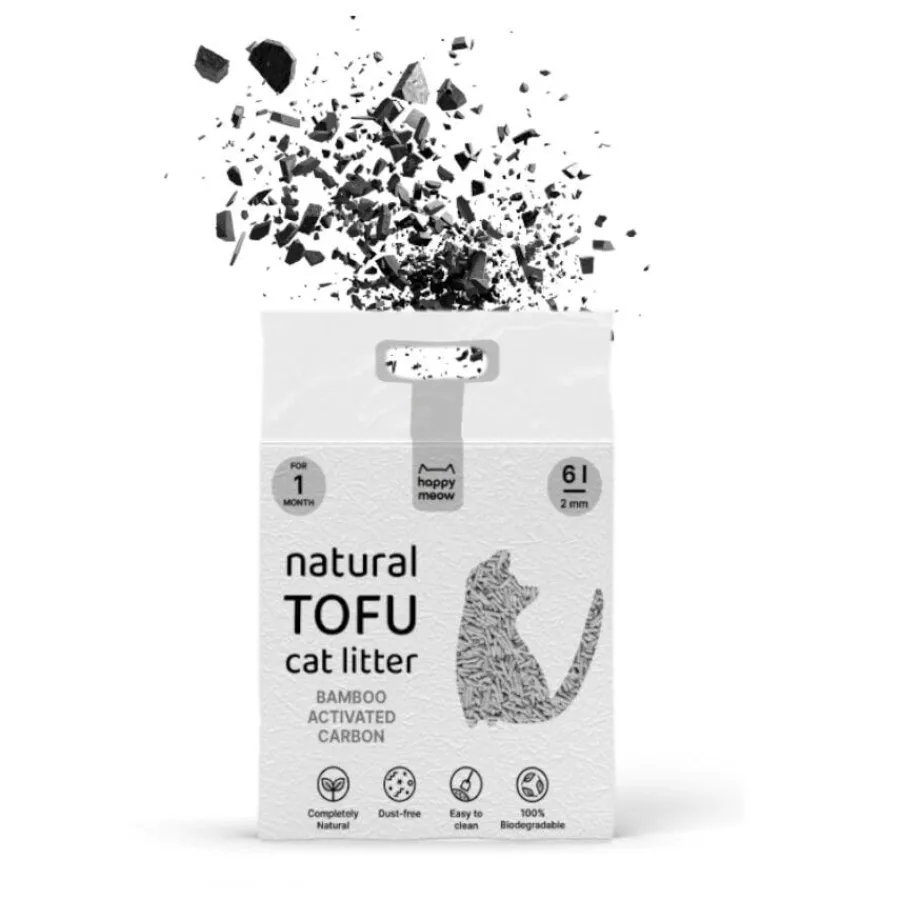Happy Meow Natural Tofu Aglomerante Bambu para gatos Clearance