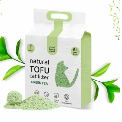 Happy Meow Natural Tofu Aglomerante Te Verde para gatos