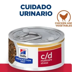 Hill's Presciption Diet Urinary Stress c/d Estofado de Pollo con Vegetales lata para gatos New