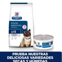 Hill's Prescription Diet Food Sensitives lata z/d para gatos Hot