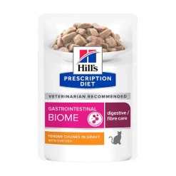 Hill's Prescription Diet Feline GI Biome Digestive Care Pollo y Verduras Sobre en salsa Hot