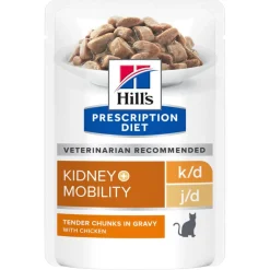 Hill's Prescription Diet k/d + Mobility j/d Pollo sobre para gatos Hot