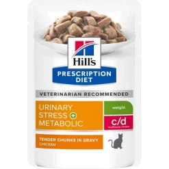 Hill's Prescription Diet Urinary Stress + Metabolic Pollo sobre para gatos