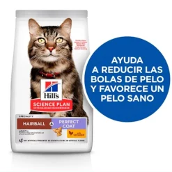 Hill's Science Plan Adult Hairball y Perfect Coat Pollo pienso para gatos Sale