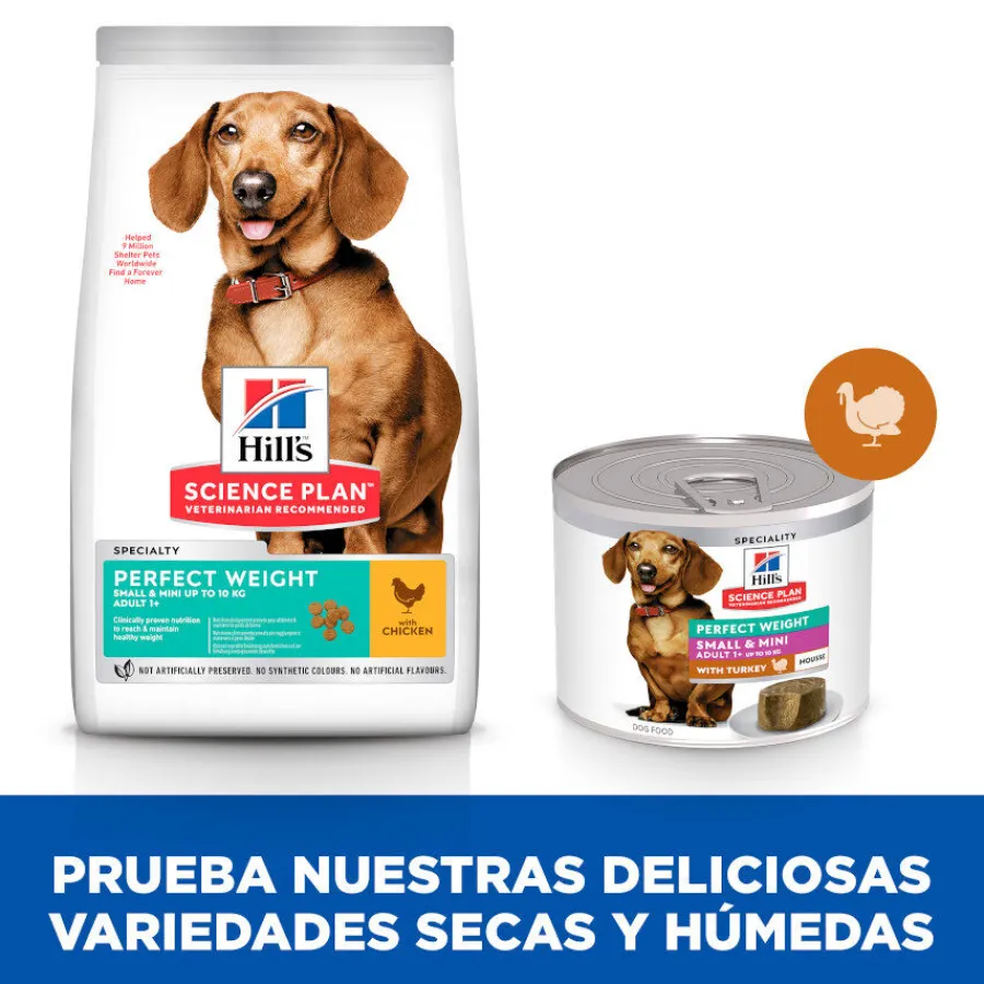 Hill's Science Plan Adult Small y Mini Perfect Weight Mousse de Pavo lata para perros Discount