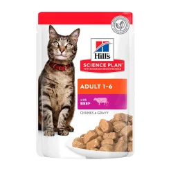 Hill's Science Plan Adult Ternera Sobre en Salsa para gatos Outlet