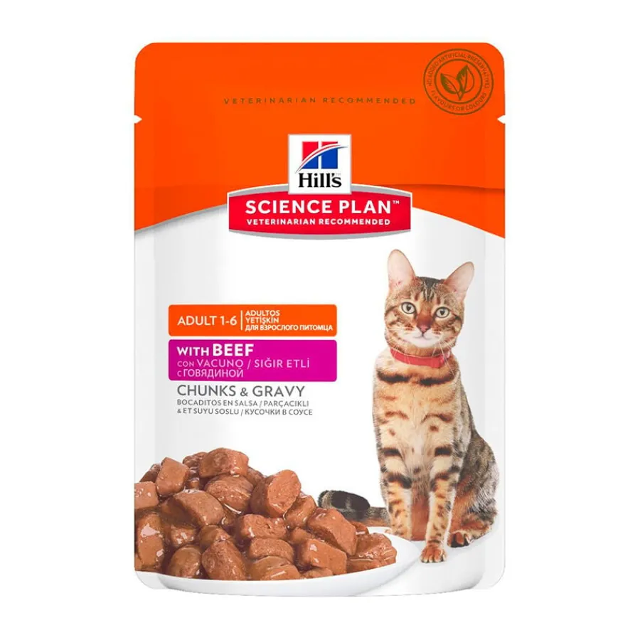 Hill's Science Plan Adult Ternera Sobre en Salsa para gatos Outlet