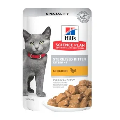 Hill's Science Plan Feline Sterilised Kitten Pollo en Salsa sobre para gatos Discount