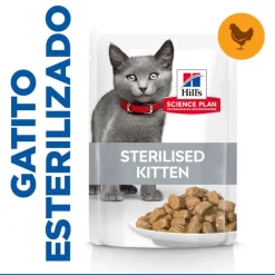 Hill's Science Plan Feline Sterilised Kitten Pollo en Salsa sobre para gatos Discount
